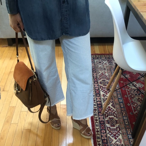 Michael Kors Giovanna tan leather wedge sandals - Picture 6 of 8